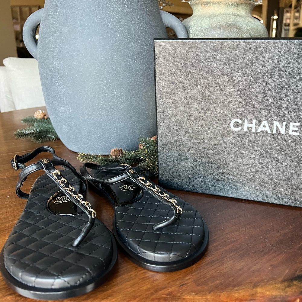 Chanel chain sandals